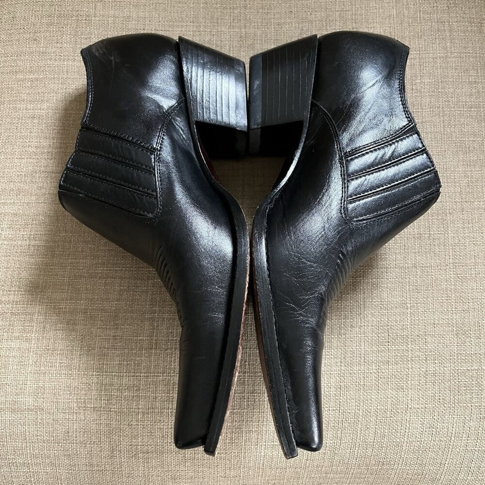 Charlie 1 Horse Black Booties Size 8 (B) Boots Short Leather Western Cowboy - Picture 4 of 16